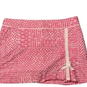 Women's Lilly Pulitzer 78399 Pink & White SKORT Size 10